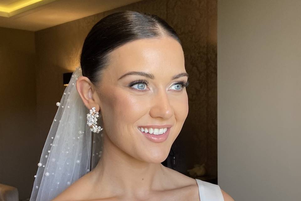 Cool toned bridal makeup