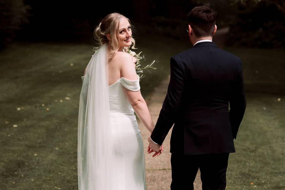 Bride and groom portrait