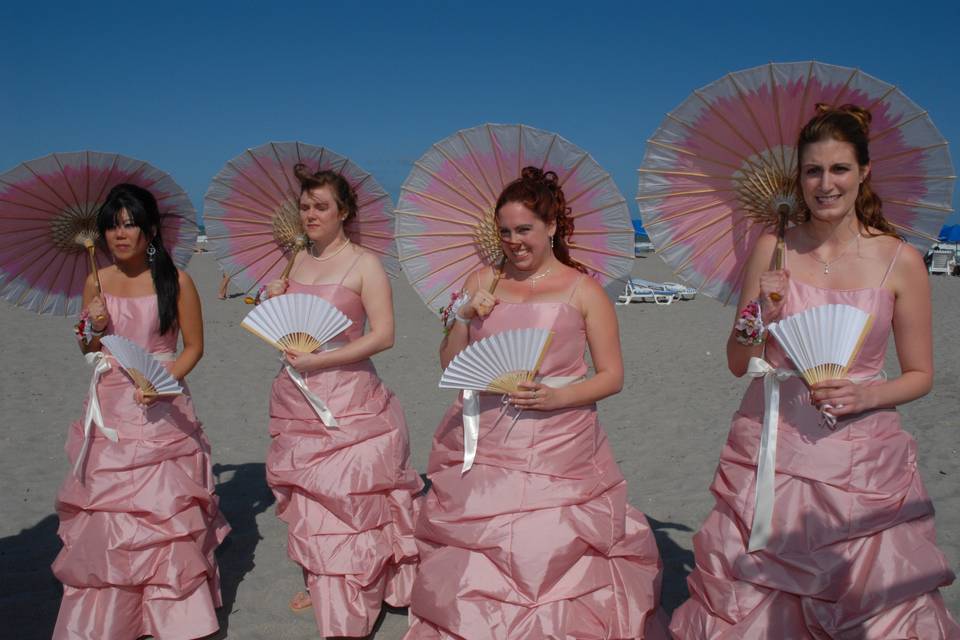Beach wedding style
