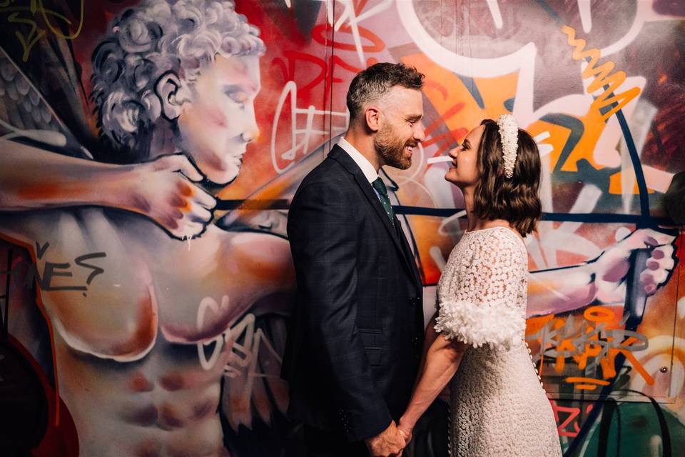 Funky London wedding