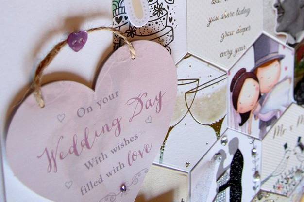 Close up wedding cards