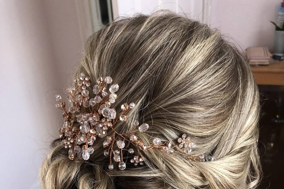 Textured bridal updo