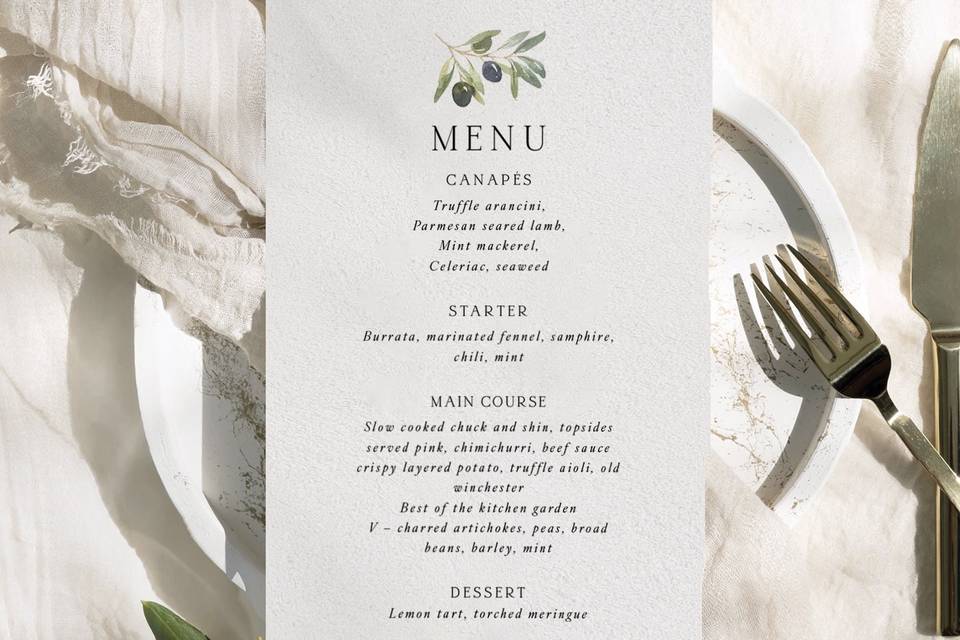 Menu Design