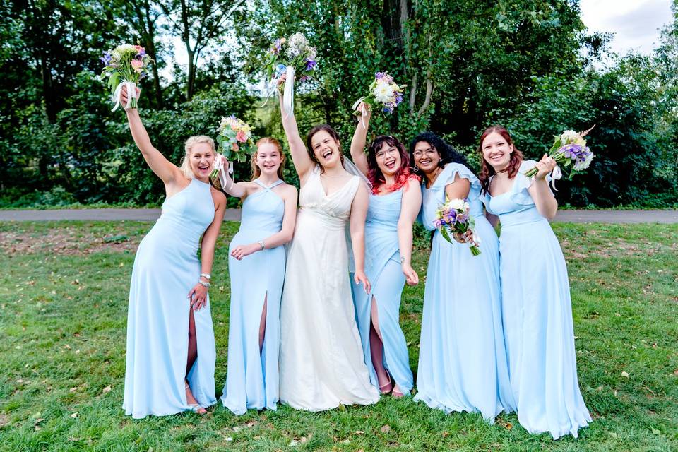 Bride and her girls