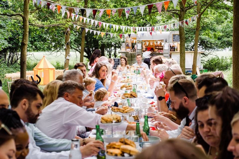 Woodland wedding afternoon tea