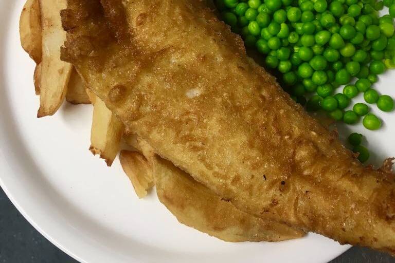 Traditional fish and chips