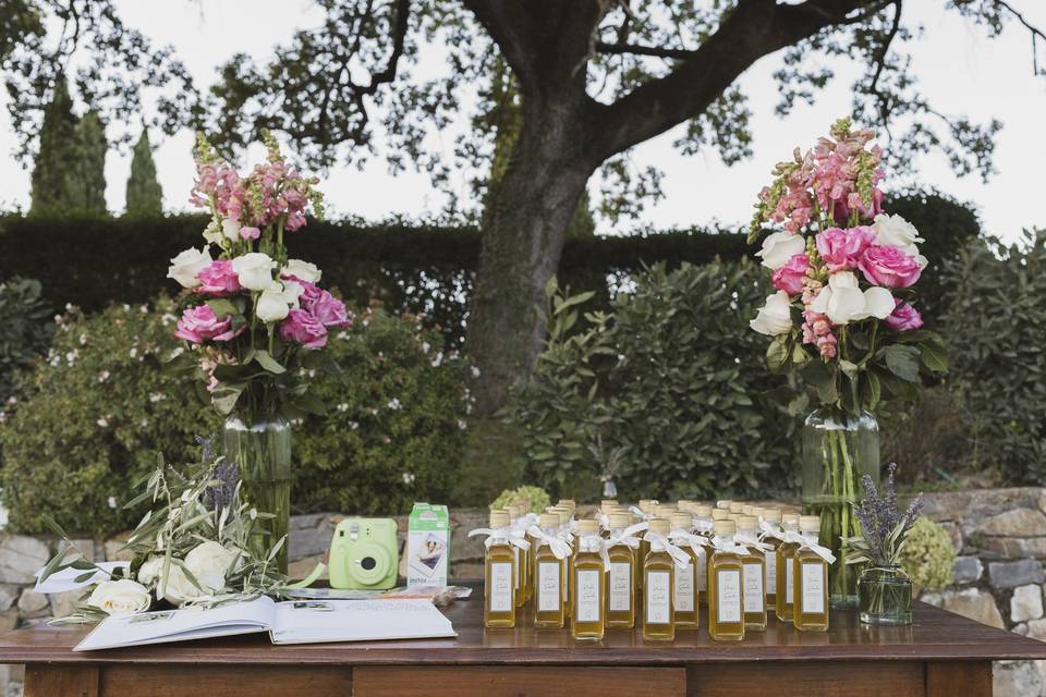 Wedding favor table