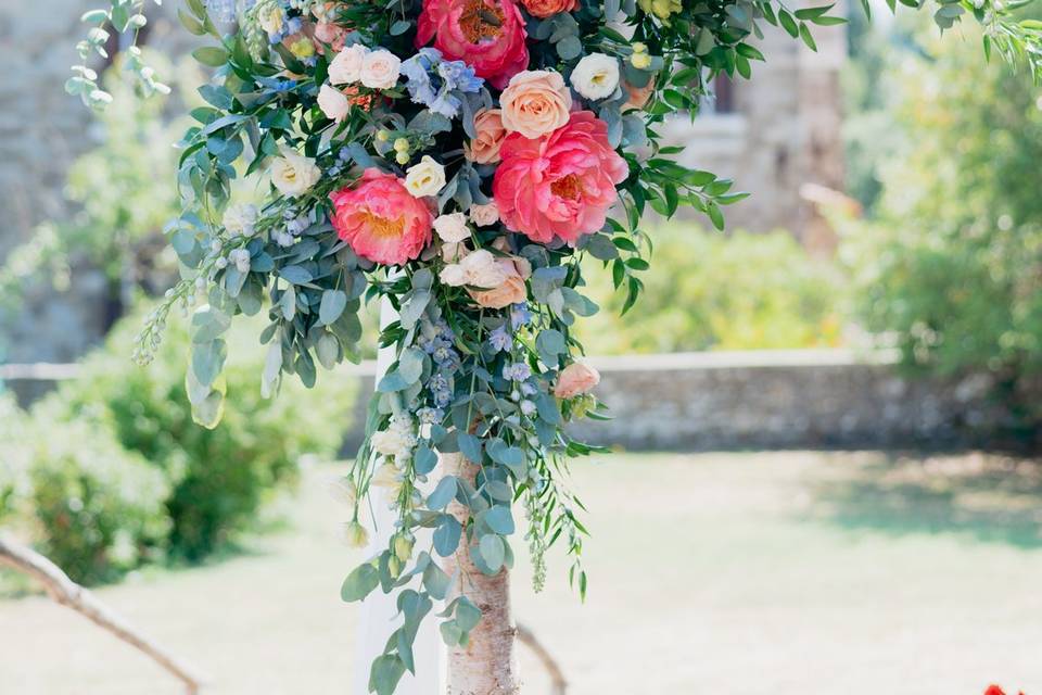 Wedding ceremony arch idea