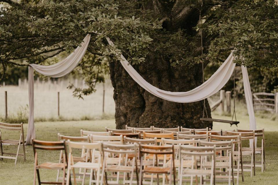 An oak tree ceremony.