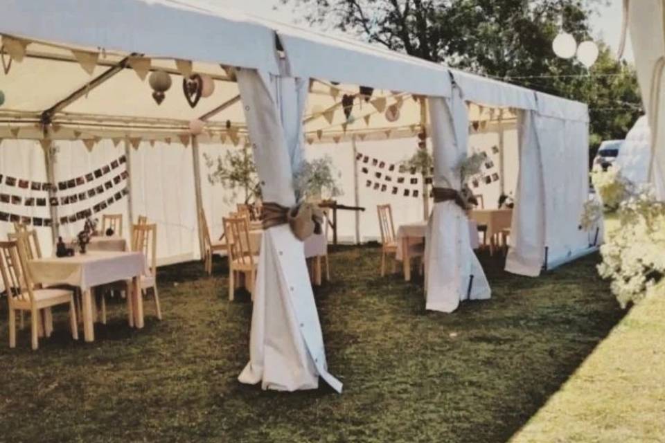 A beautiful rustic marquee