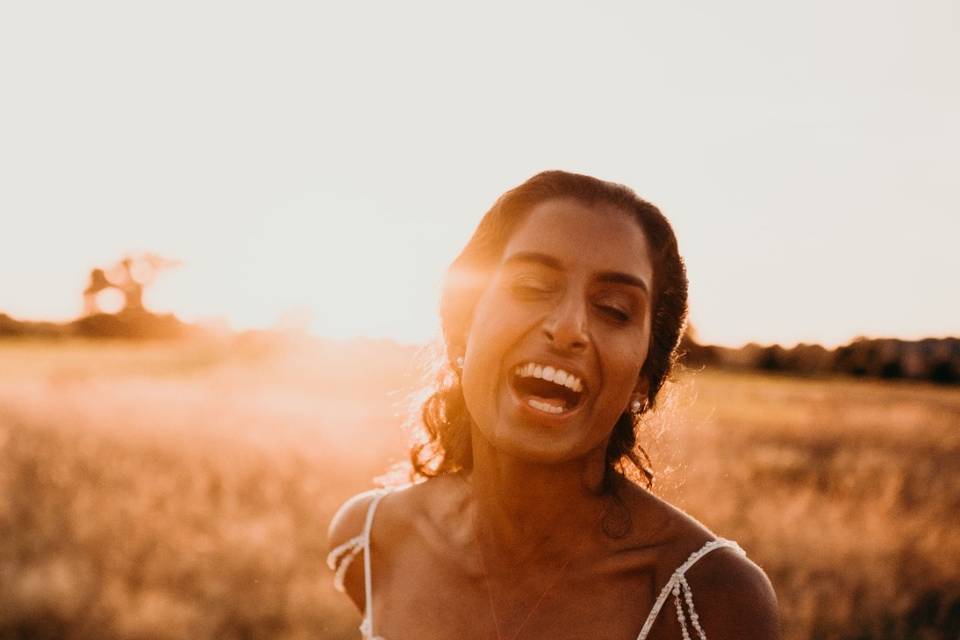 Golden hour bride