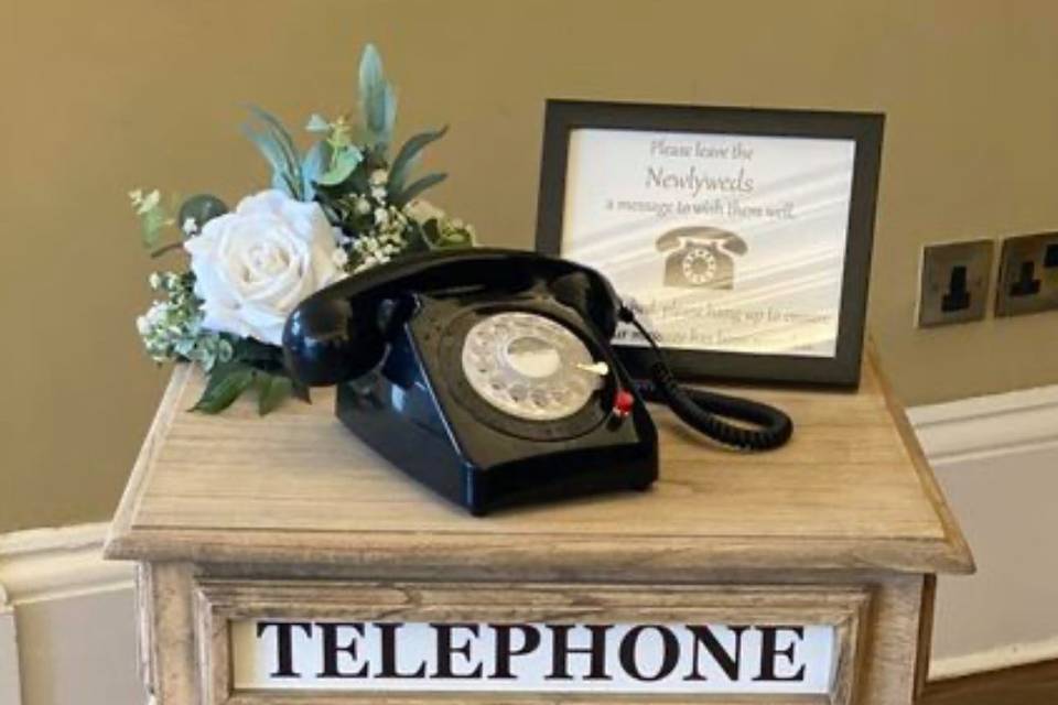 Rustic telephone table