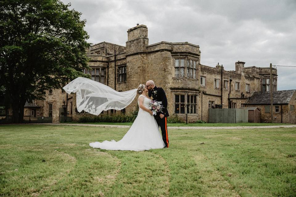 Bride and Groom in the Grounds