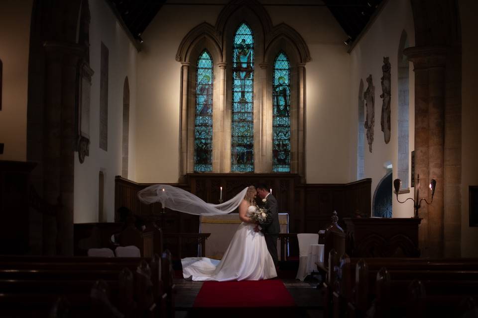 Kiss in church