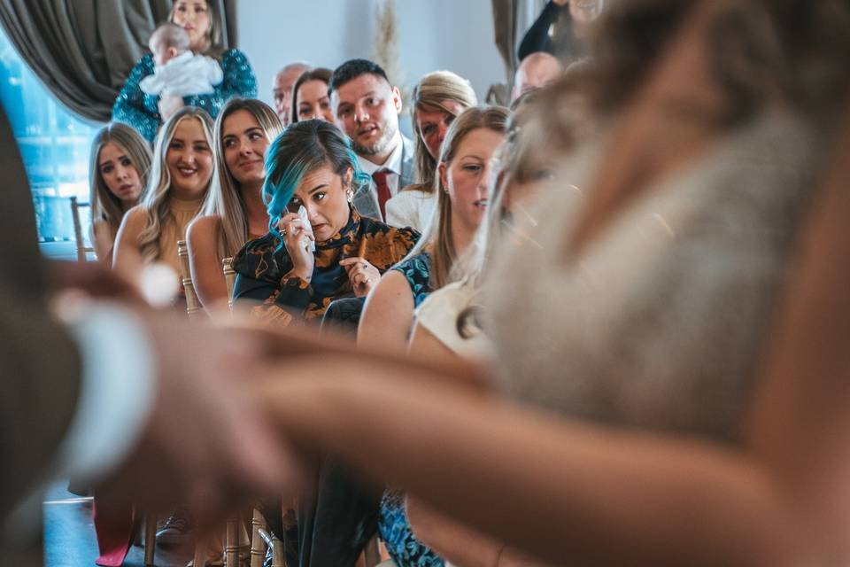 Guests watching ceremony