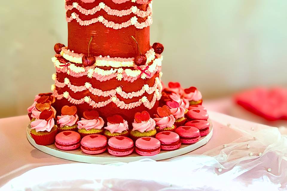 Red & Pink Lambeth Heart