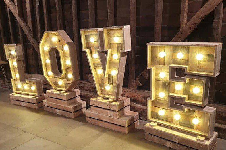 Rustic LOVE Letters