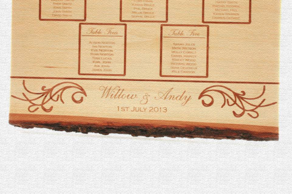 Wooden table plan