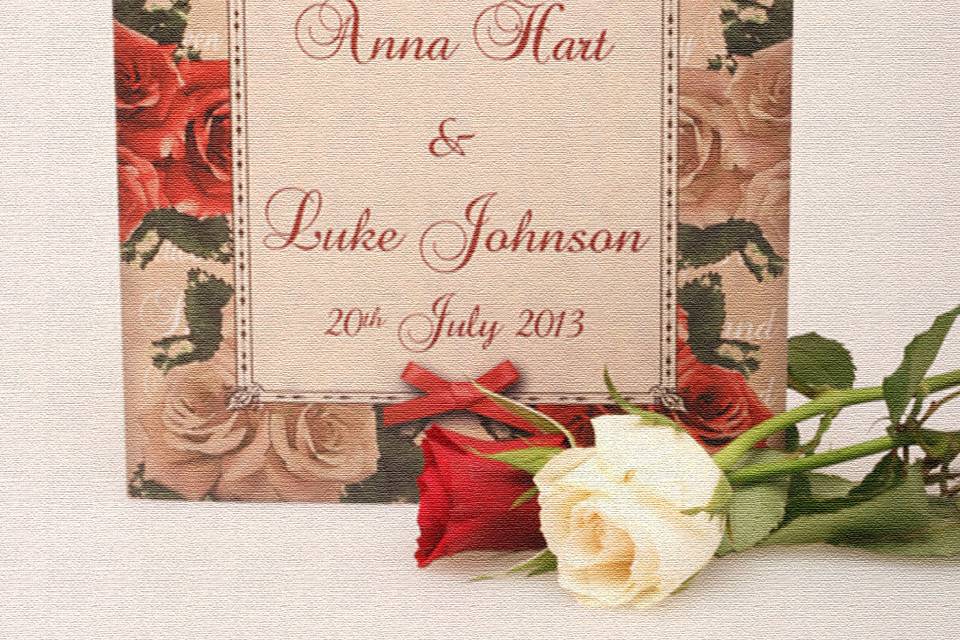 Rose red invitation
