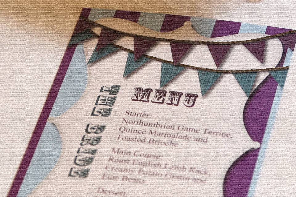 Sweetie bunting menu