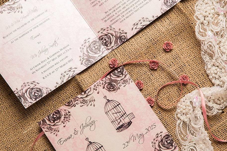 Bird cage invitation