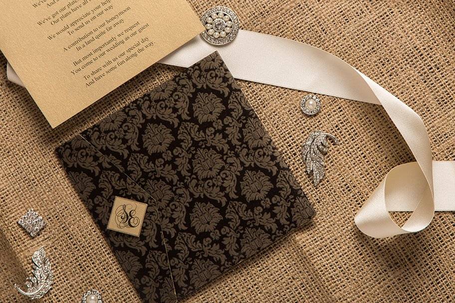 Downton wedding stationery