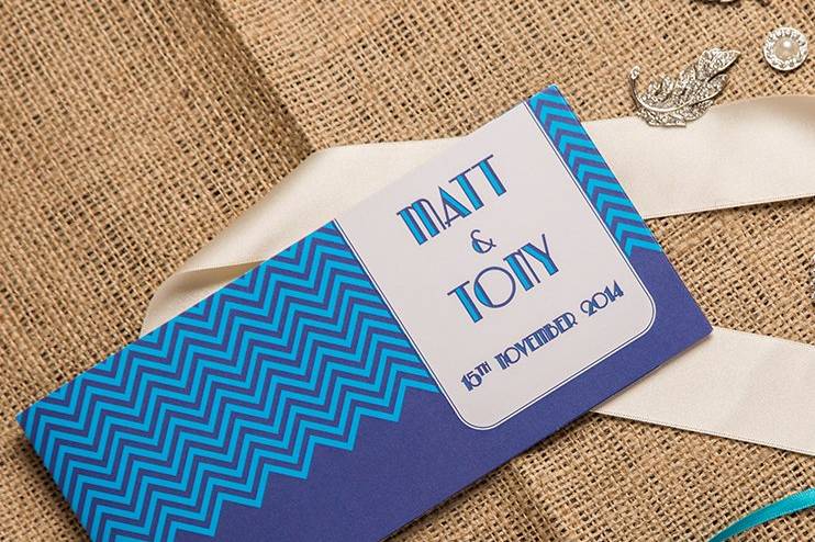 Zig zag invitation