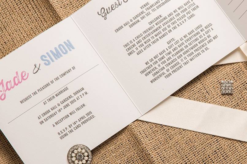 Zig zag invitation