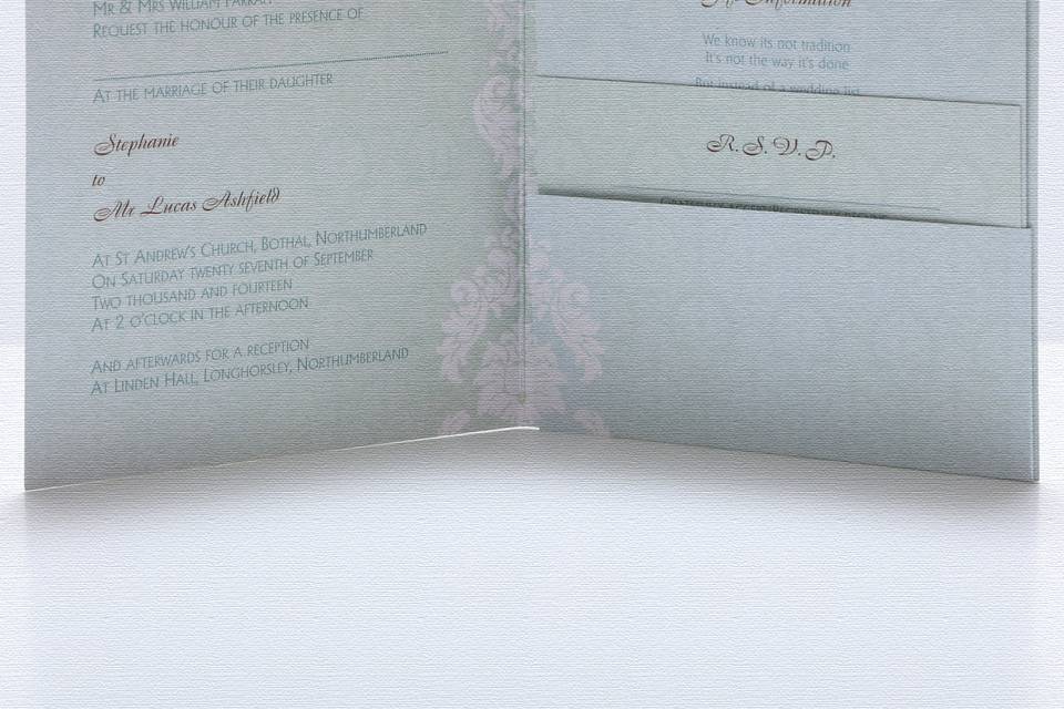 Damask invitation