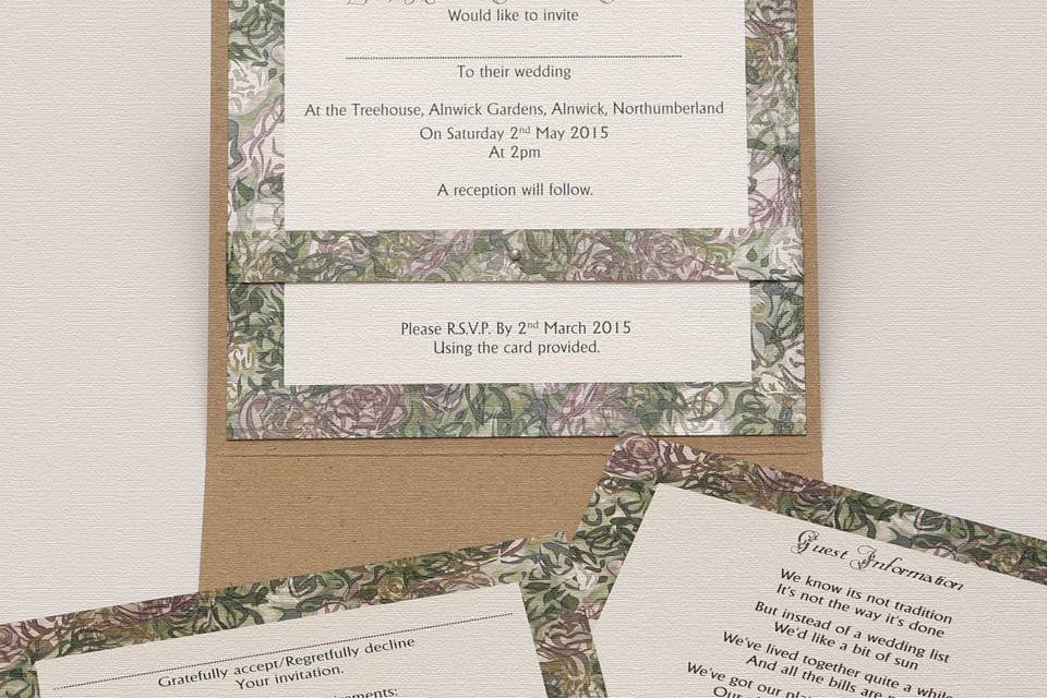 Floral invitation