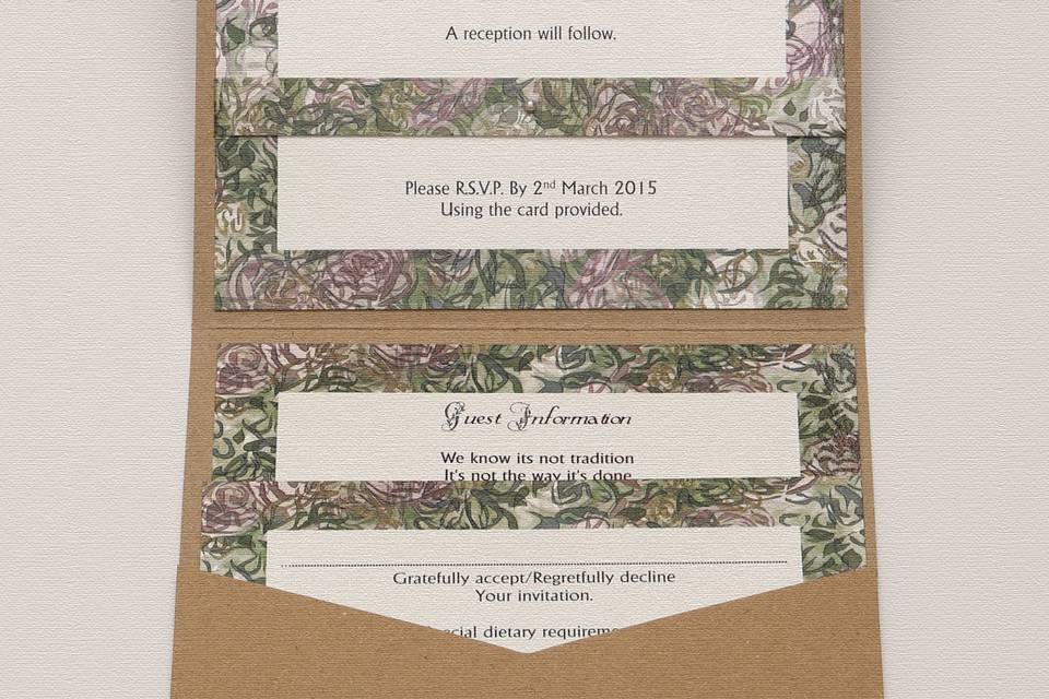 Floral invitation