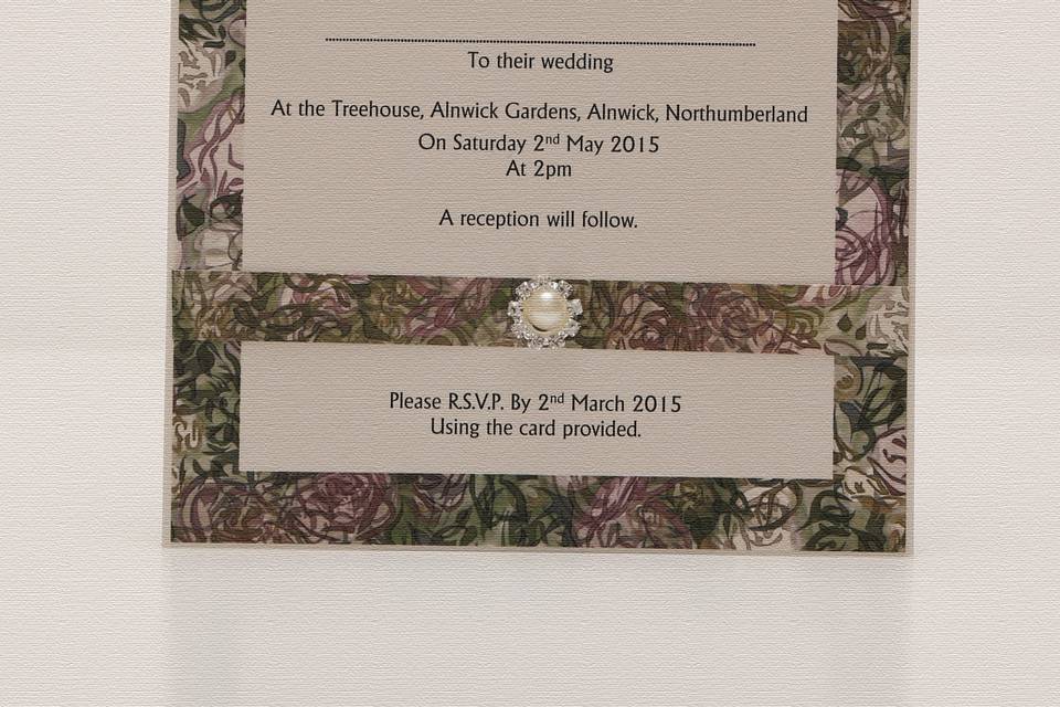 Floral invitation