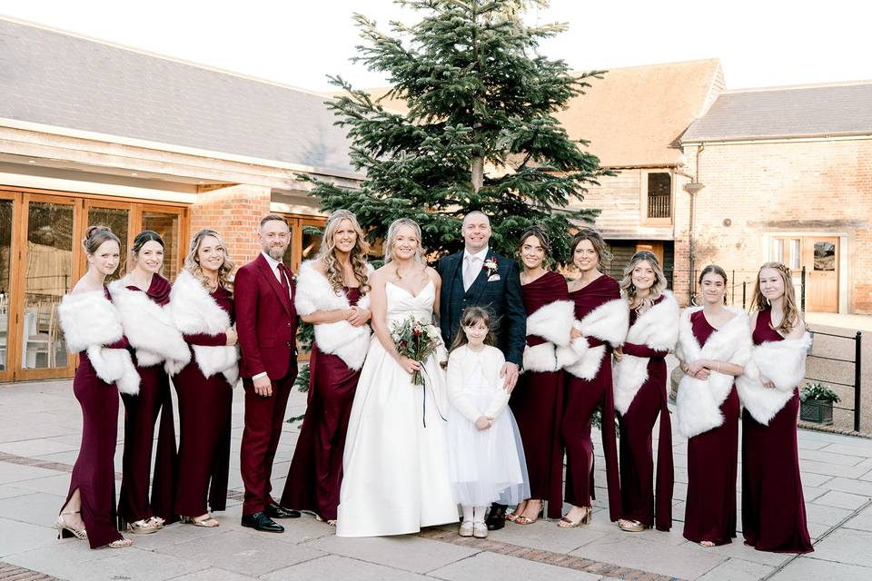 Welcoming large bridal parties