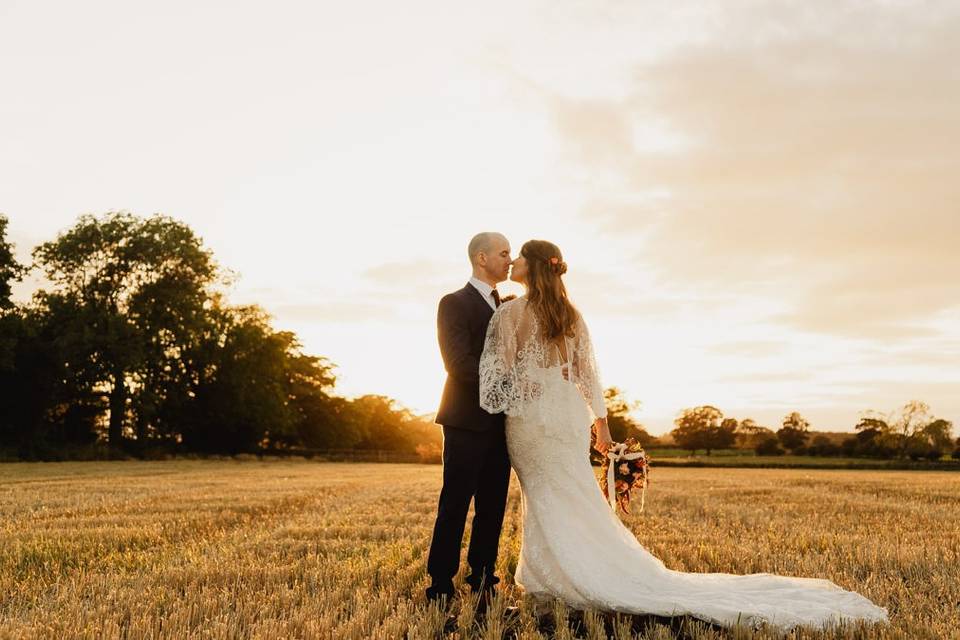 Sunset Wedding Portrait