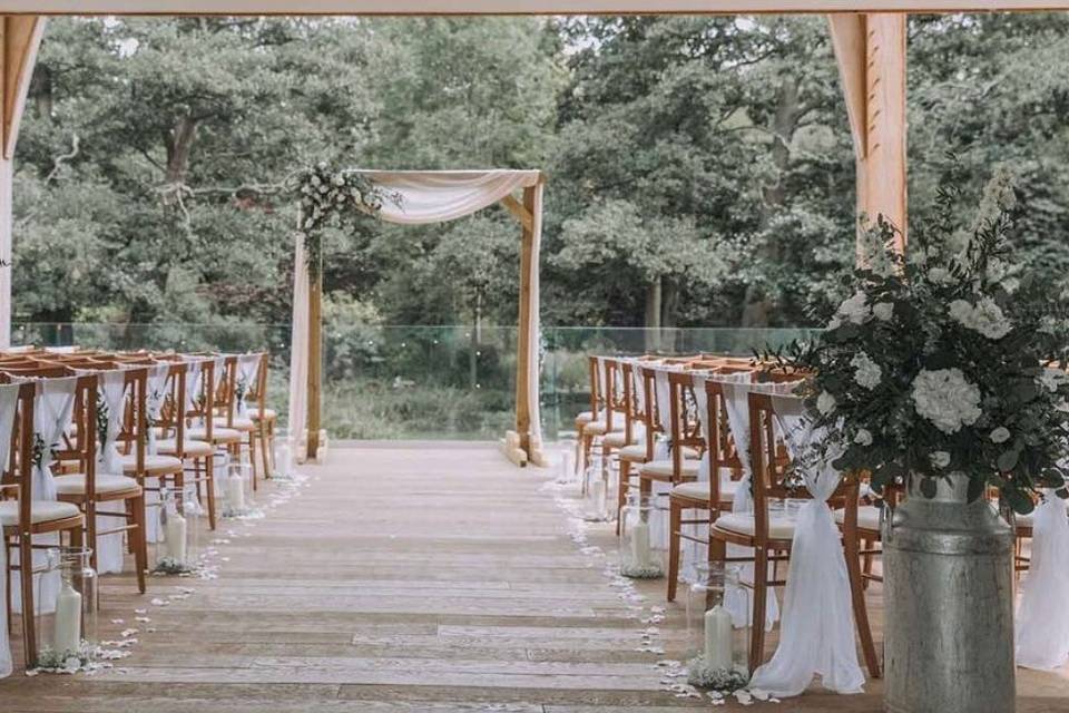 Outdoor wedding ceremony