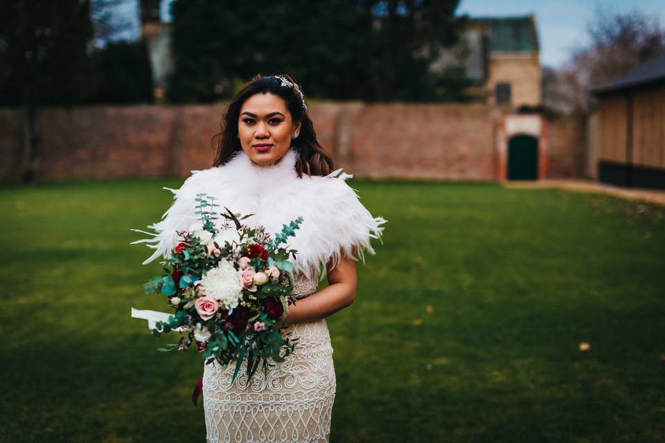 Pair kiss outside Rudby Hall