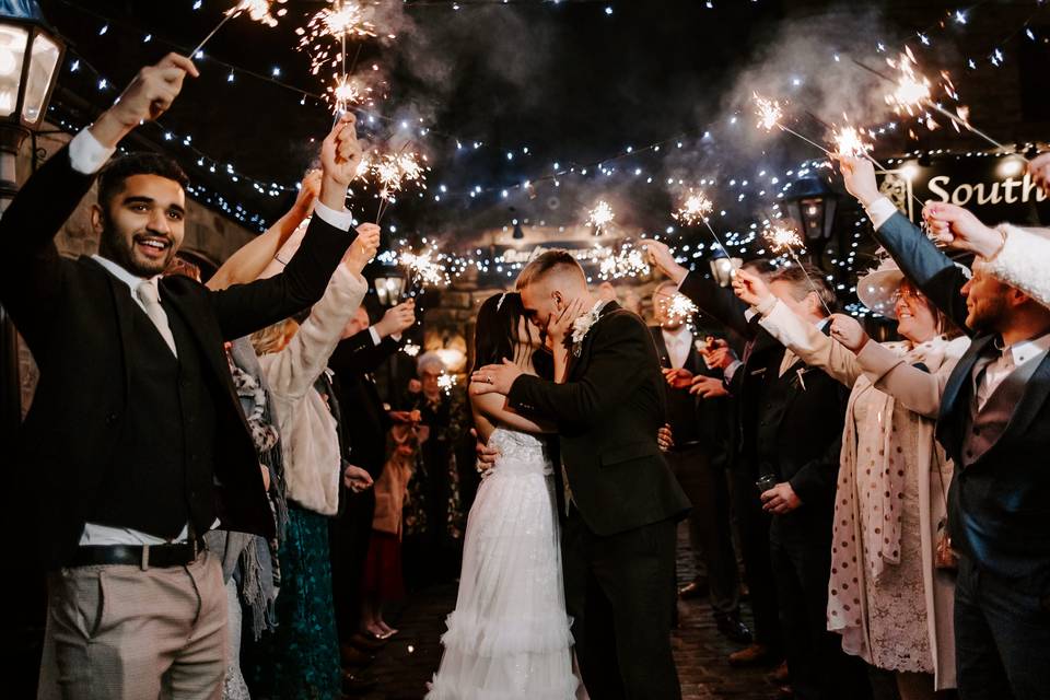 Sparklers at South Causey Inn