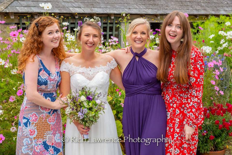 Bride and friends