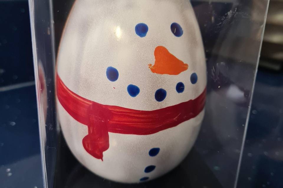 Chocolate Snowman Egg