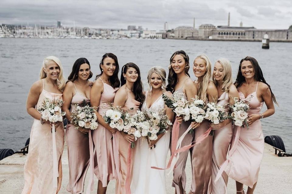 Large bridal party