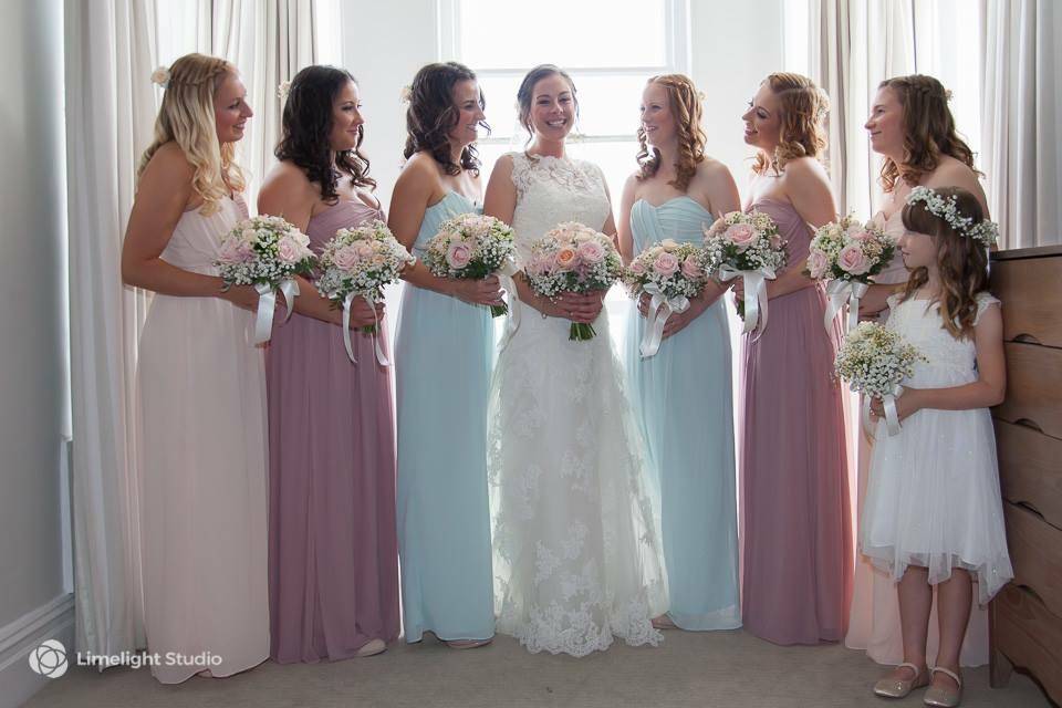 Large bridal party