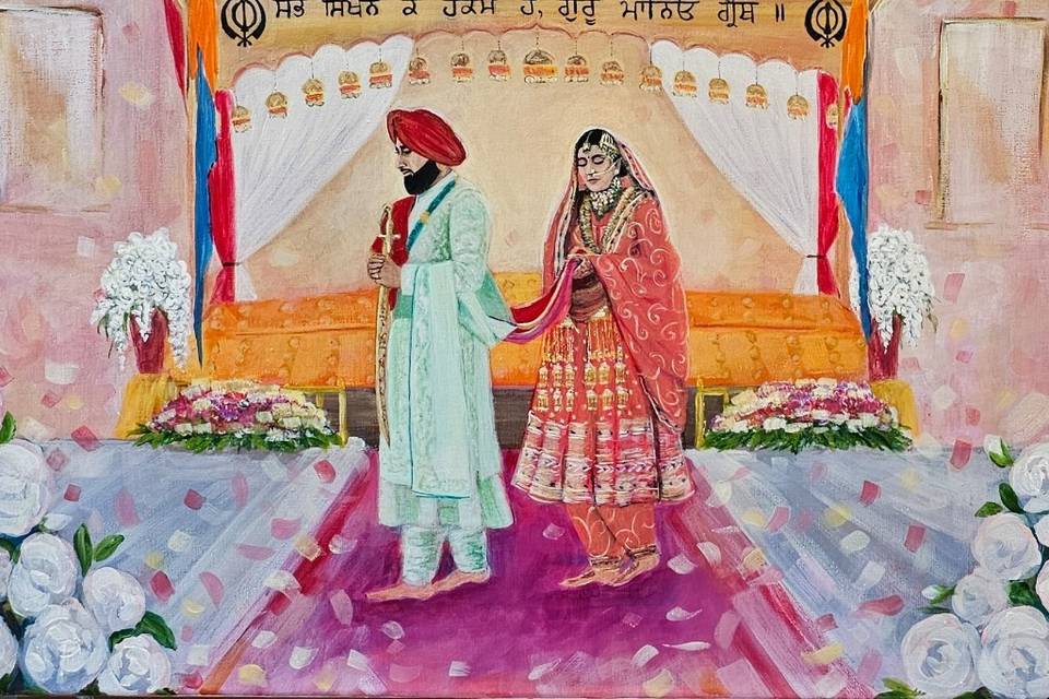 Ceremony painting on canvas