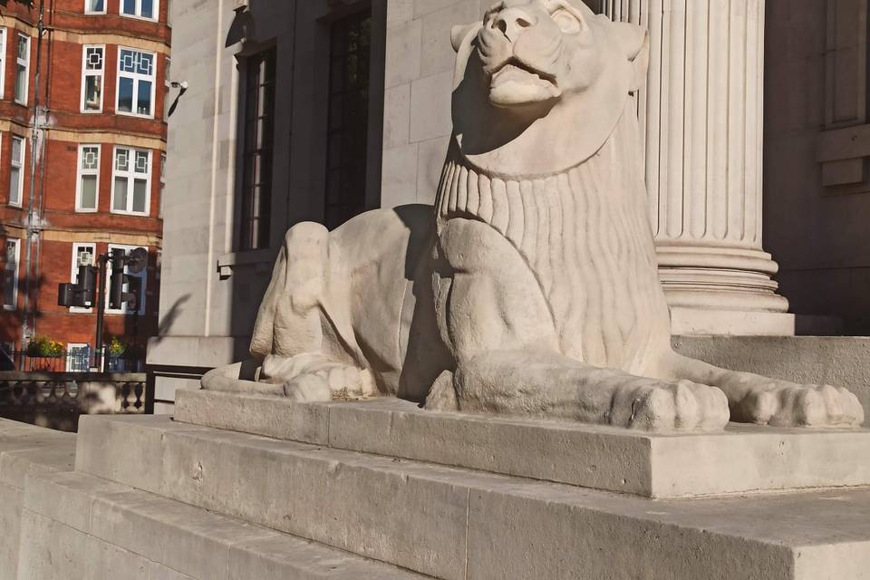View by the statue in London