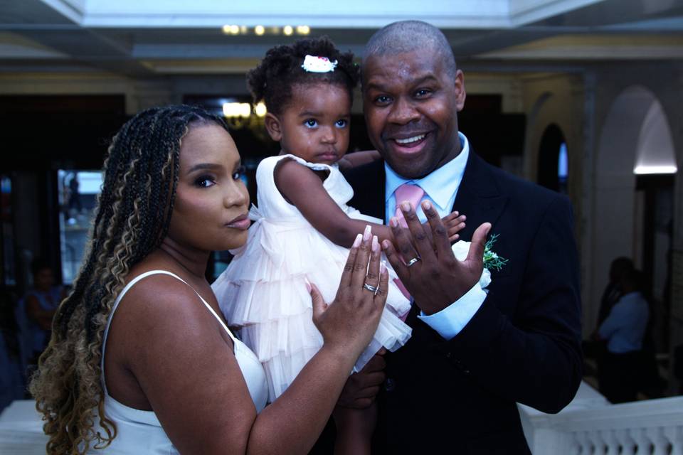 The new couple and rings