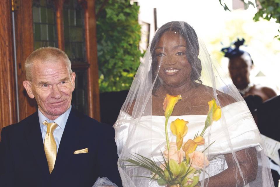 Bride and father