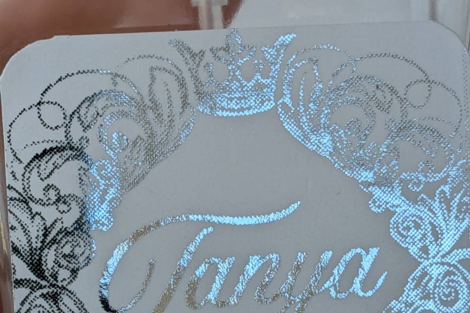 Personalised perfume label