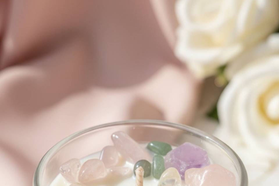 Bridesmaid crystal candle