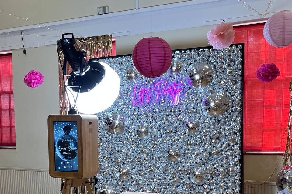 Silver Disco Wall Photo Booth
