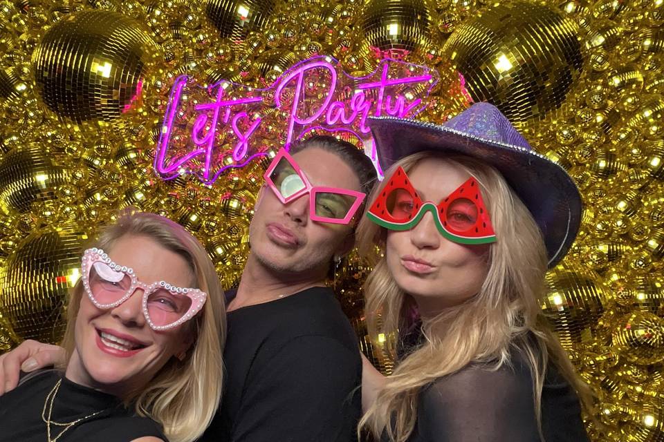 Gold Disco Wall Photo Booth