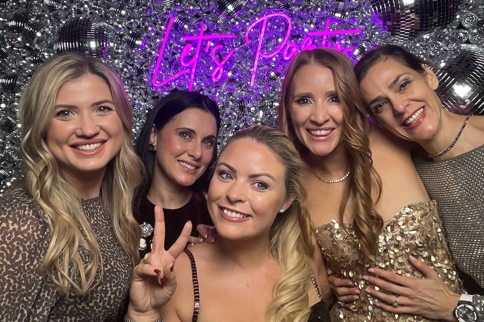 Silver Disco Wall Photo Booth